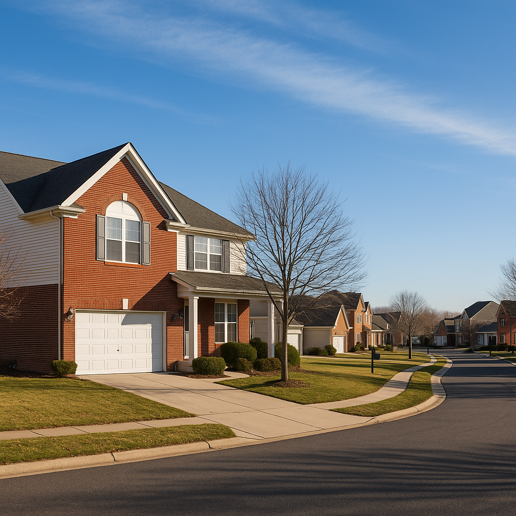 Suburban home in Crystal Lake Illinois with warm morning light symbolizing a fast and peaceful home sale during divorce
