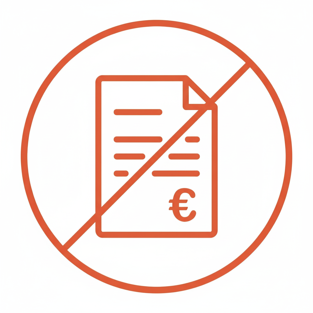 Icon representing no fees or commissions when selling