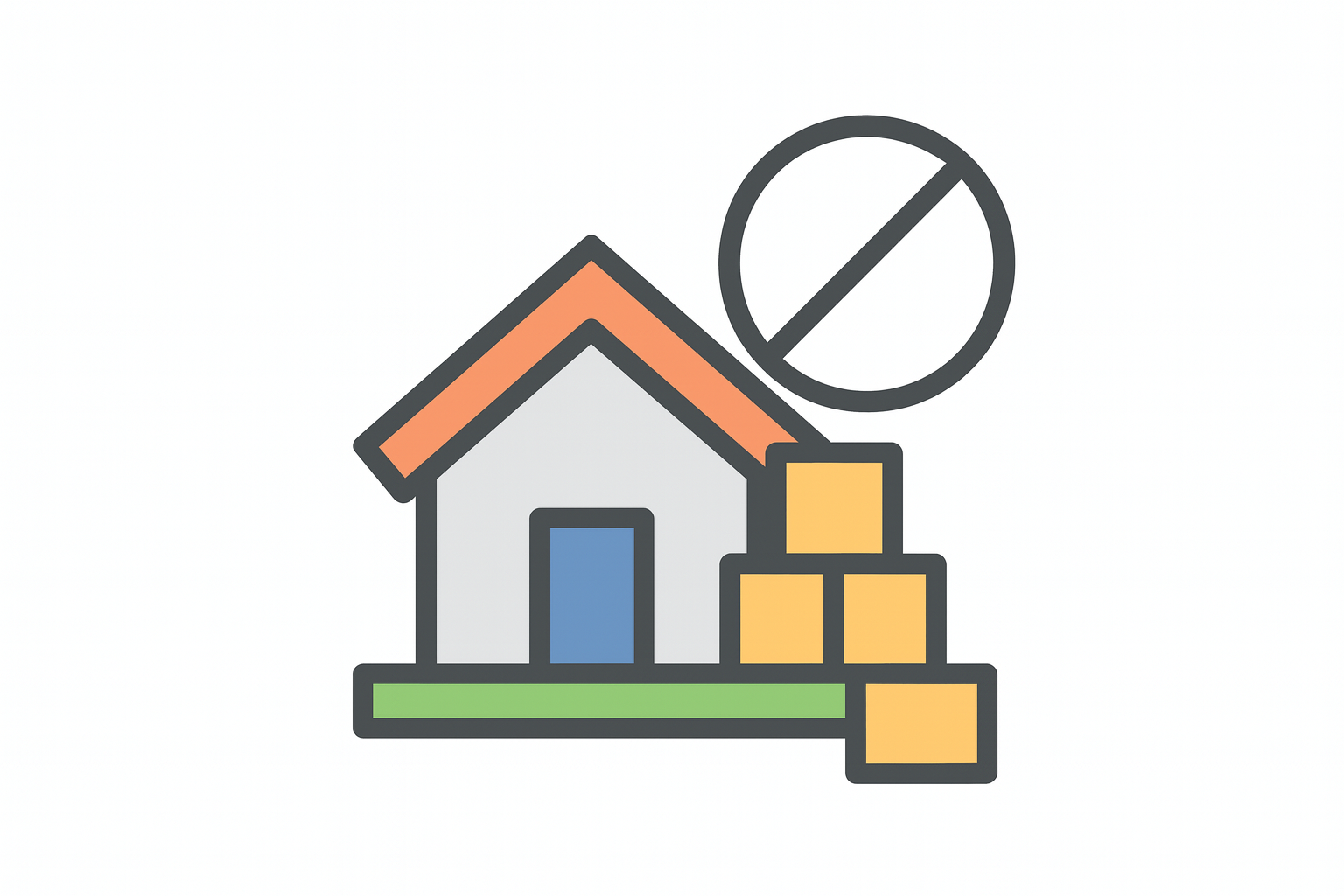 Icon for hoarder or heavy clean-out home situations
