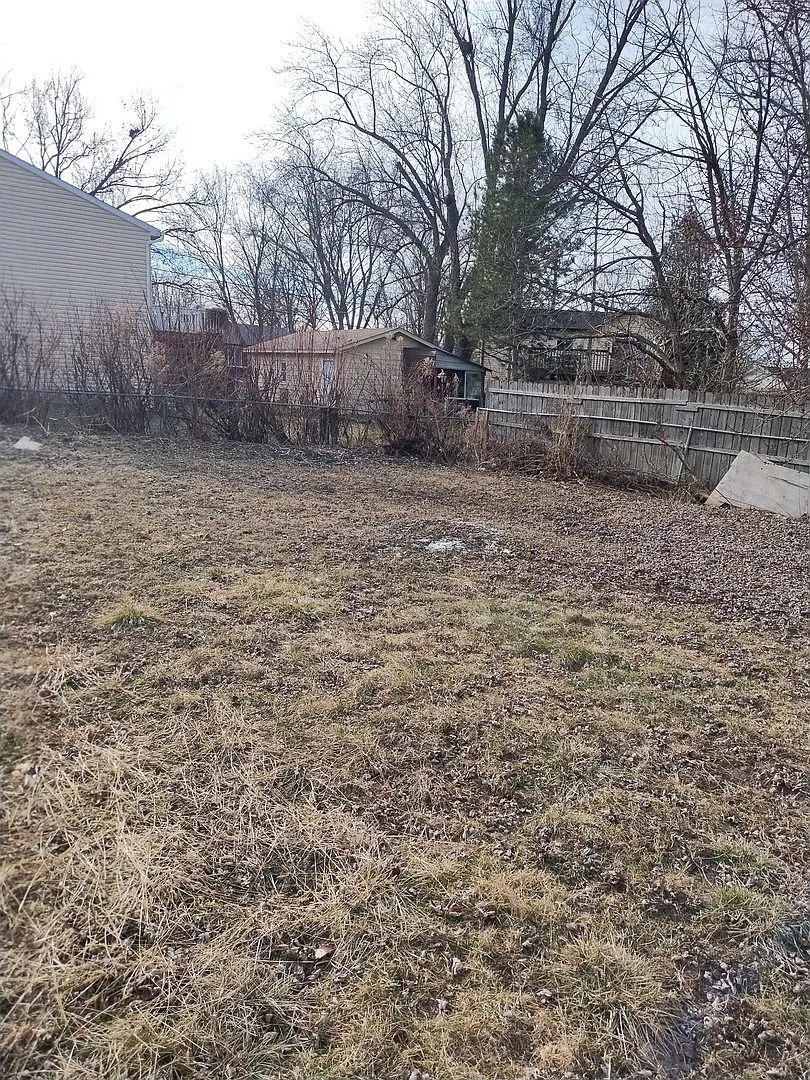 Backyard of the Lakemoor cottage as purchased