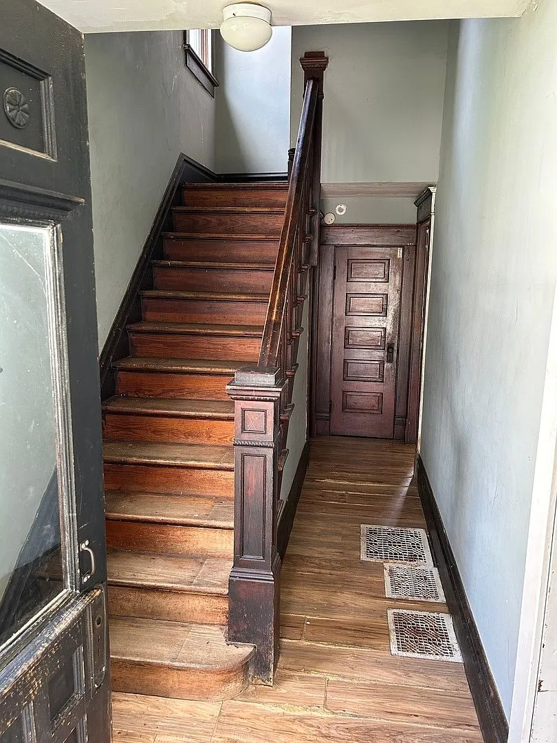 Original 1906 wooden staircase and millwork, 2607 Elizabeth Ave